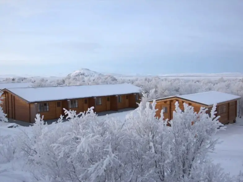 Vogafjós Farm Resort junto al lago Mývatn, Islandia