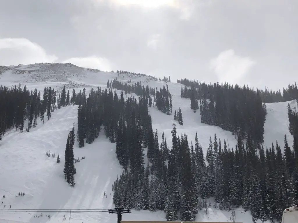 Vista de las pistas de Black Diamond en Loveland