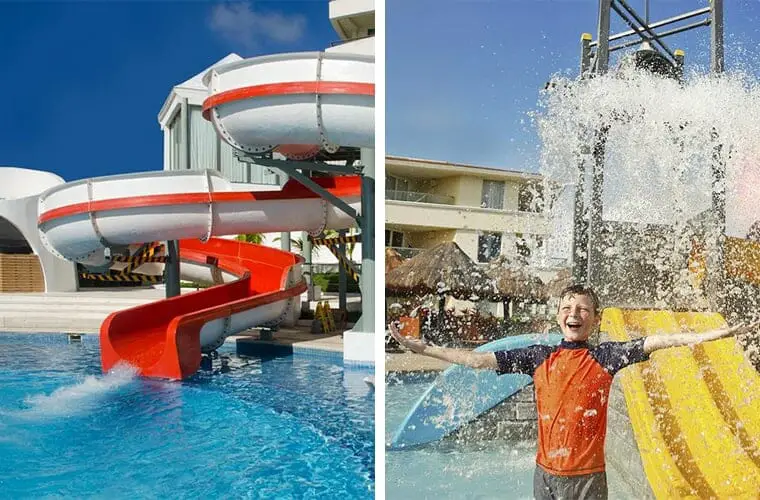 Comparación de toboganes de agua: Beach Palace y Moon Palace