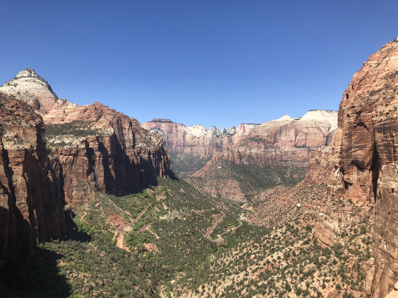 Una vista del suelo del cañón en una de las rutas de senderismo del Parque Nacional Zion.