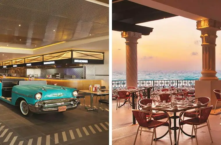 Comparando restaurantes: Hyatt Ziva y Hyatt Zilara